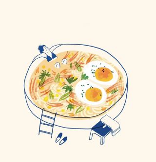 Ilustrace z kuchařky Skromné jídlo si zaslouží speciální prříspěvek, takže tady je. Přála jsem si pro knihu ilustrace,...